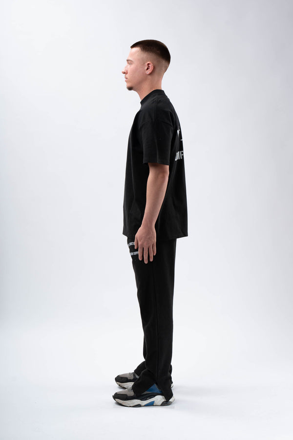 UNIFORM SPLIT JOGGERS BLACK