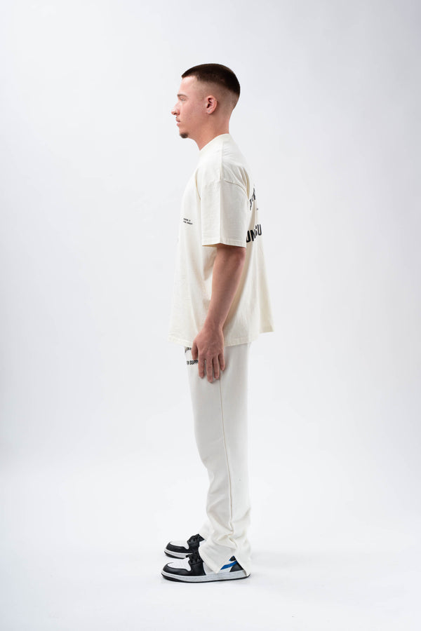 UNIFORM SPLIT JOGGERS CREAM