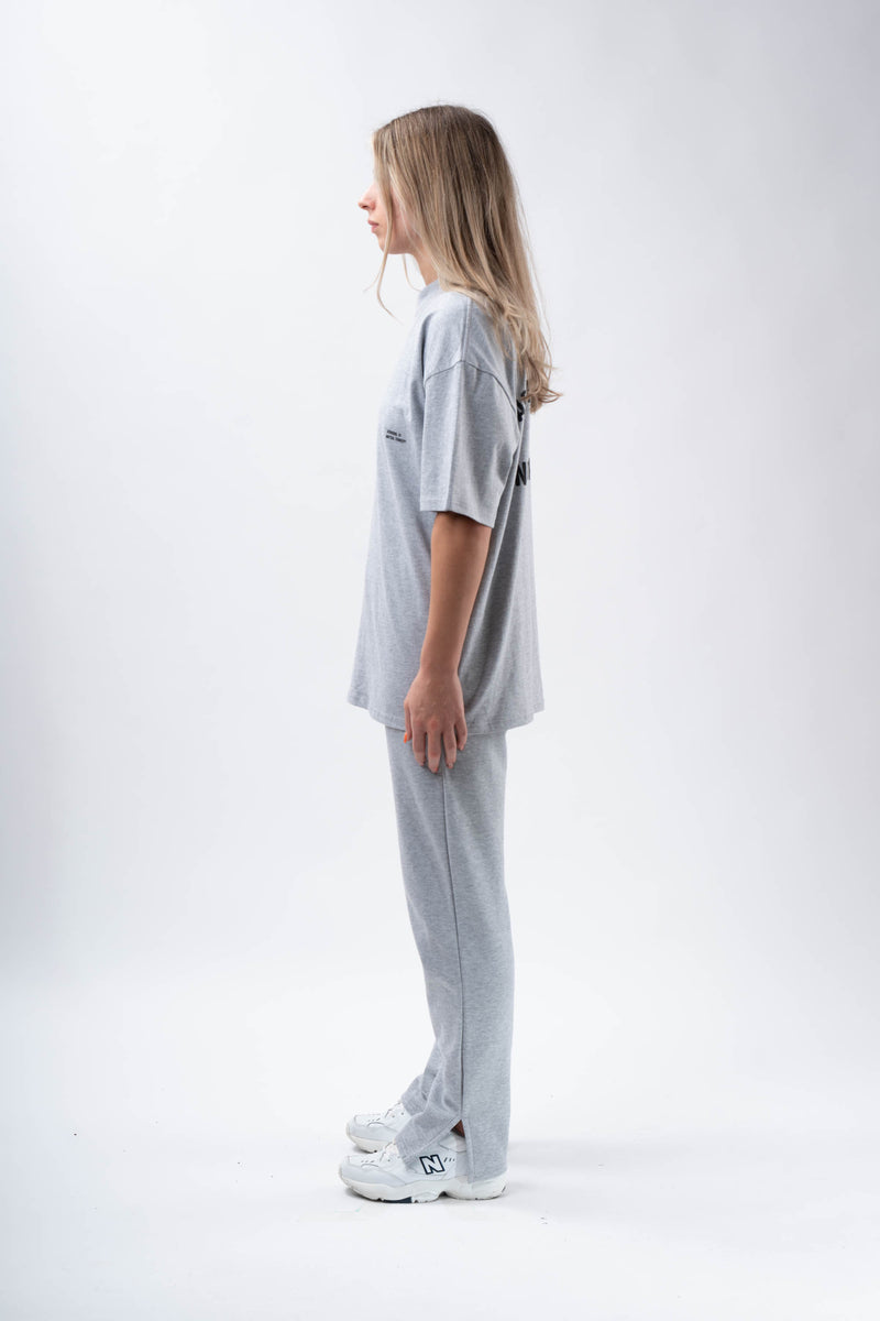 UNIFORM SPLIT JOGGERS HEATHER GREY
