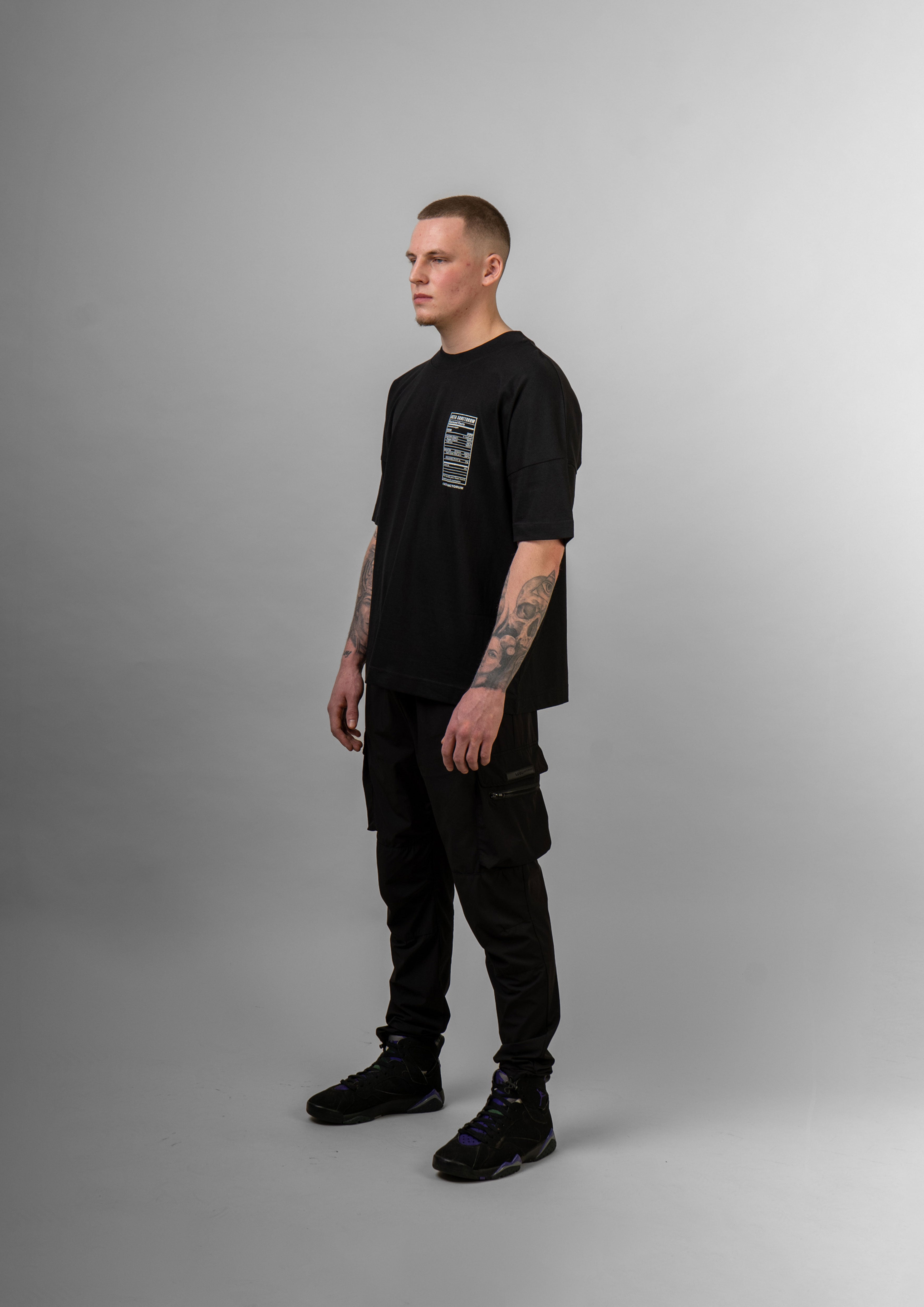 SAINT T-SHIRT WHITE ON BLACK