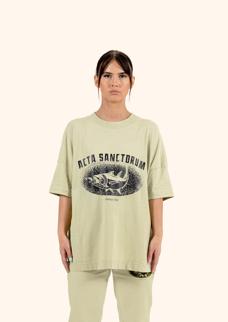 ACTA SANCTORUM FISHING CLUB T-SHIRT WASHED OLIVE