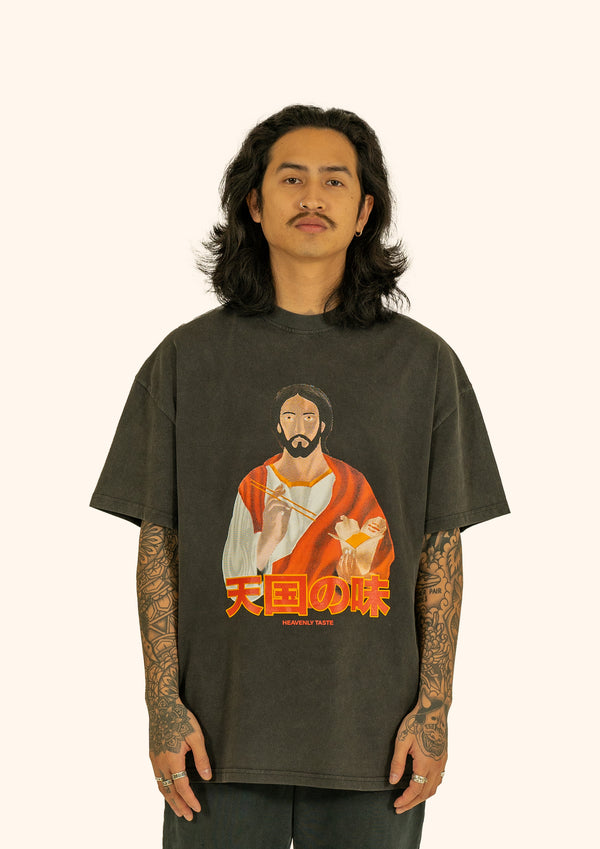 HEAVENLY TASTE T-SHIRT VINTAGE BLACK